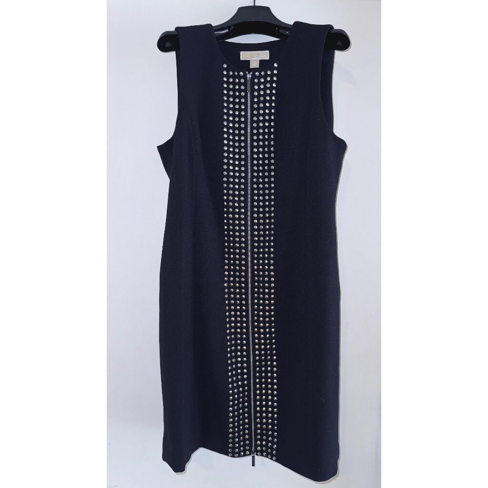 MICHAEL by Michael Kors Black & Silver Polyester & Rayon Blend Size 12
